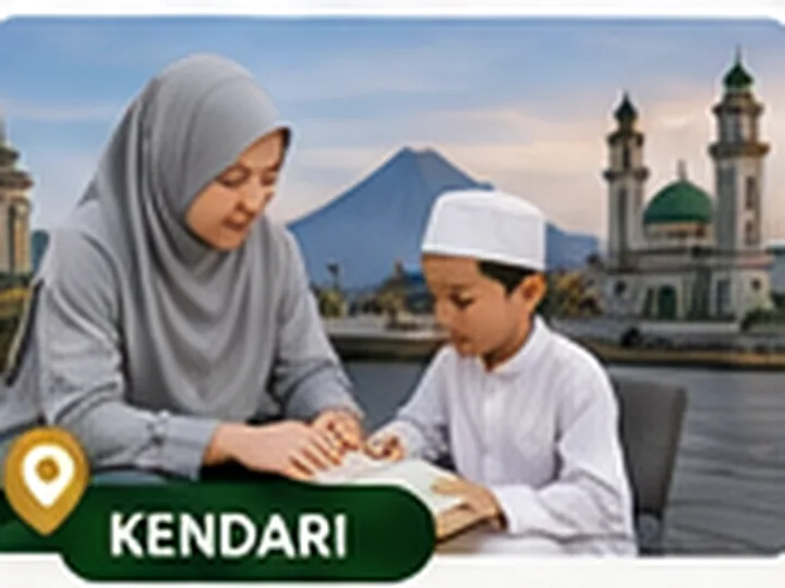 Kegiatan les privat mengaji di Kendari dengan pendampingan guru secara personal