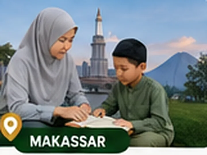 Kegiatan les privat mengaji di Makassar dengan pendampingan guru secara personal