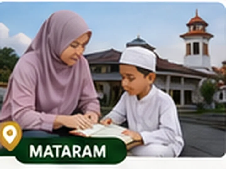 Kegiatan les privat mengaji di Mataram dengan pendampingan guru secara personal