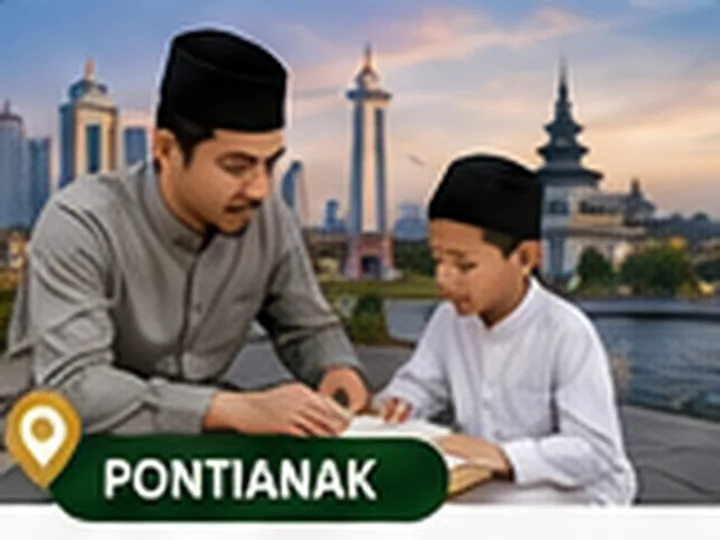 Kegiatan les privat mengaji di Pontianak dengan pendampingan guru secara personal
